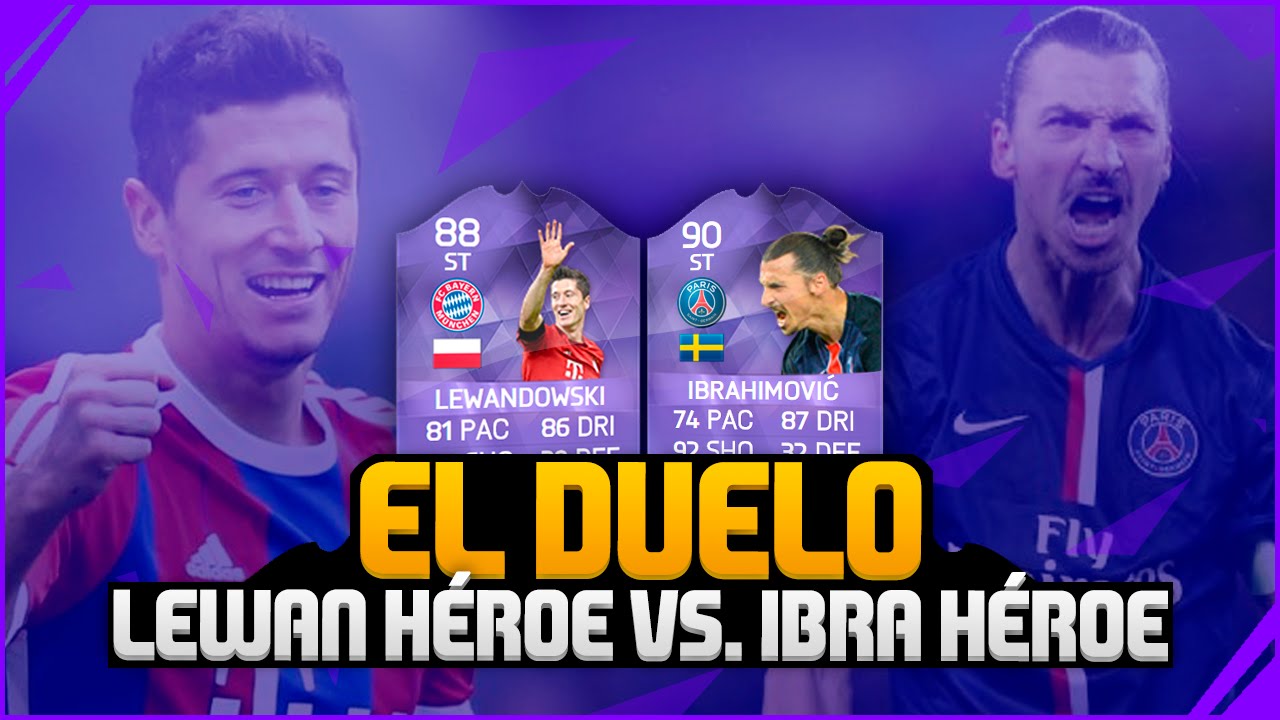 FIFA 16 | IBRAHIMOVIC HÉROE Vs LEWANDOWSKI HÉROE | CACHO VS DJMARIIO