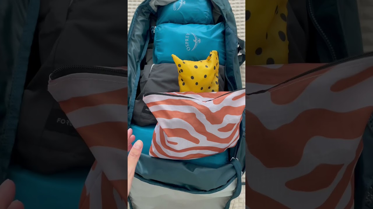 Pack a 50L backpack with me! #backpacking#osprey#travelcouple#travellife