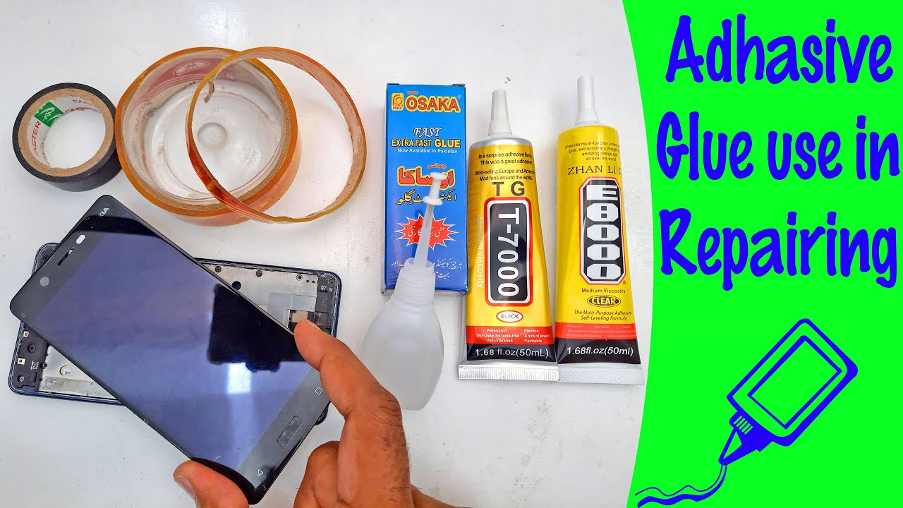Super adhesive glue use in mobile phone repairing to attach stick lcd screen & touch Tutorial#12