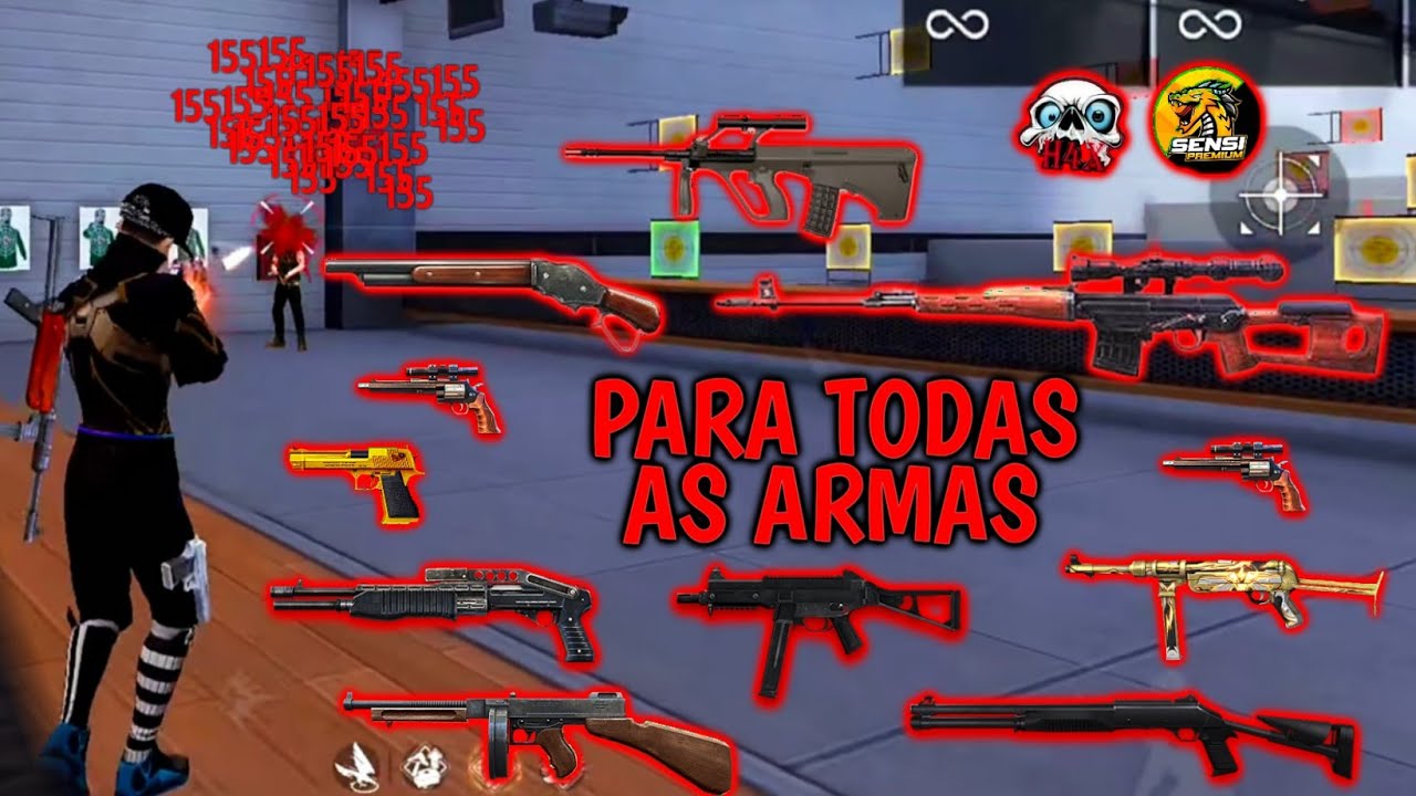 PARA TODAS AS ARMAS ⚙️🤯 a MELHOR SENSIBILIDADE para SUBIR CAPA no FREE FIRE na NOVA ATUALIZAÇÃO! 🔥