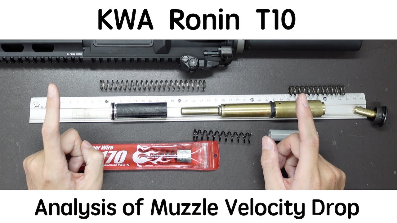 KWA - Ronin T10 - Analysis of Muzzle Velocity Drop 初速下降分析