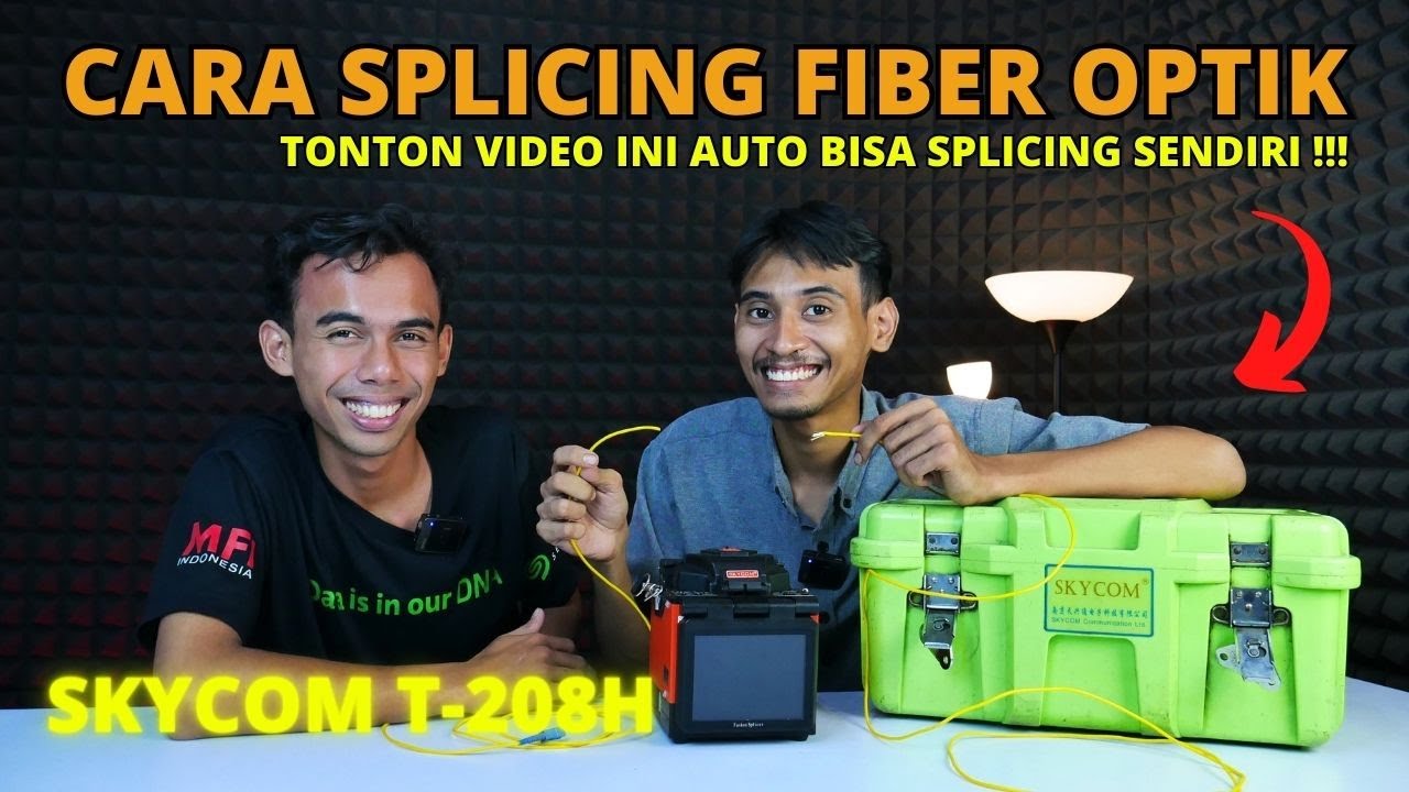 INI CARA YANG BENAR !!! SPLICING KABEL FIBER OPTIK DENGAN SPLICER SKYCOM T-208H