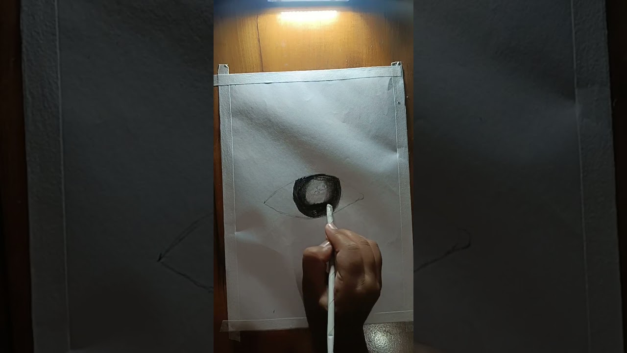 Hyper realistic eye drawing. 👁️👁️👀//#video. #eye #details