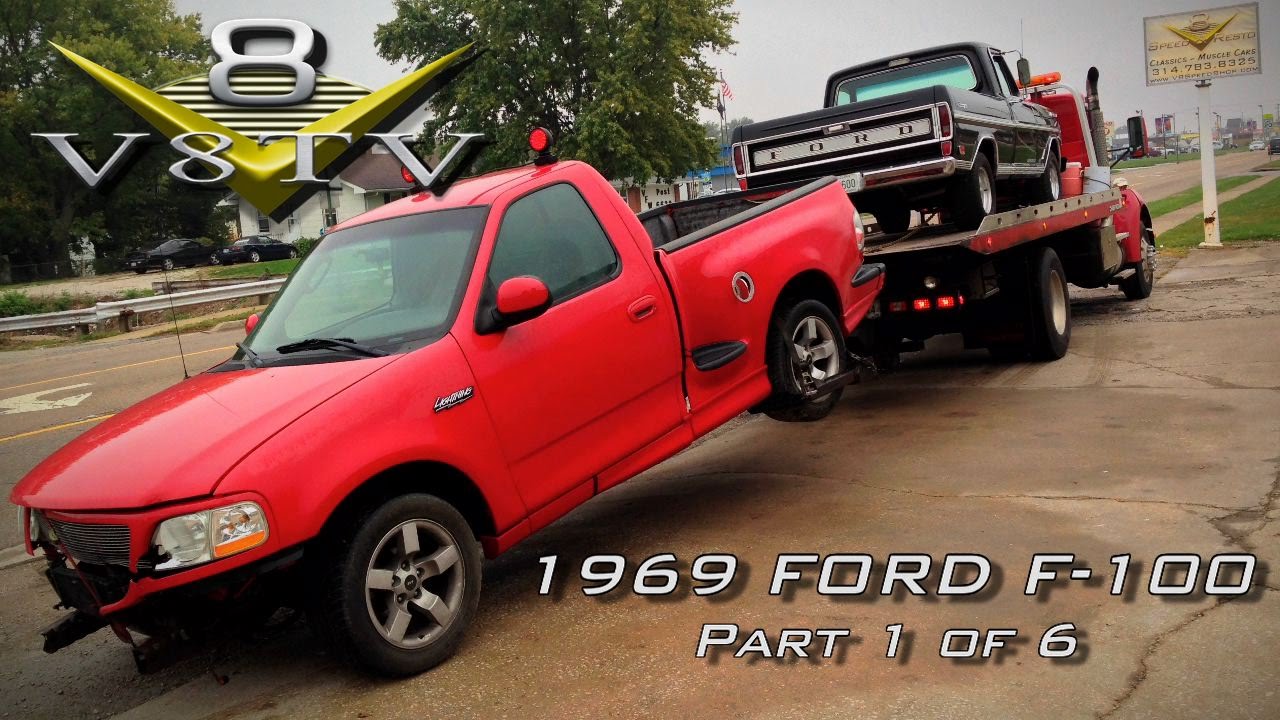 1969 Ford F100  2002 Ford Lightning Chassis Swap Supercharged 5.4 Part 1 of 6  V8 Speed & Resto Shop
