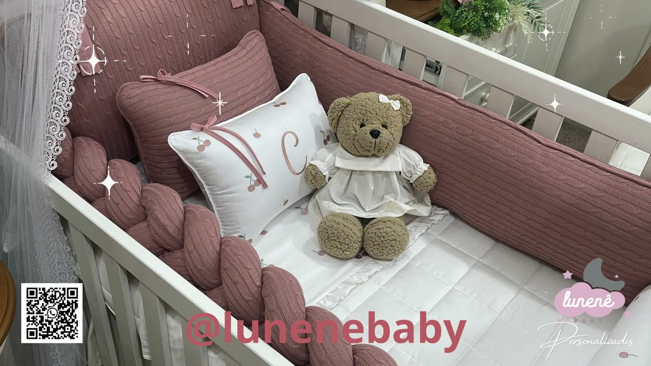 Berço Personalizado 08 Peças Tricô Baby 400 Fios