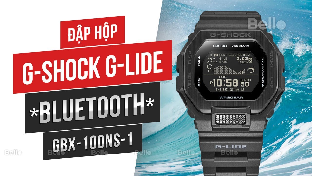 Đập hộp G-Shock G-Lide, kết nối Bluetooth GBX-100NS-1 phiên bản màu mới cực ngầu tại Bello