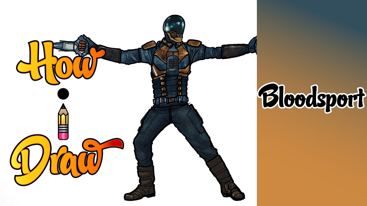 How I Draw BLOODSPORT from DC COMICS SUICIDE SQUAD movie * how to draw bloodsport art lesson drawing