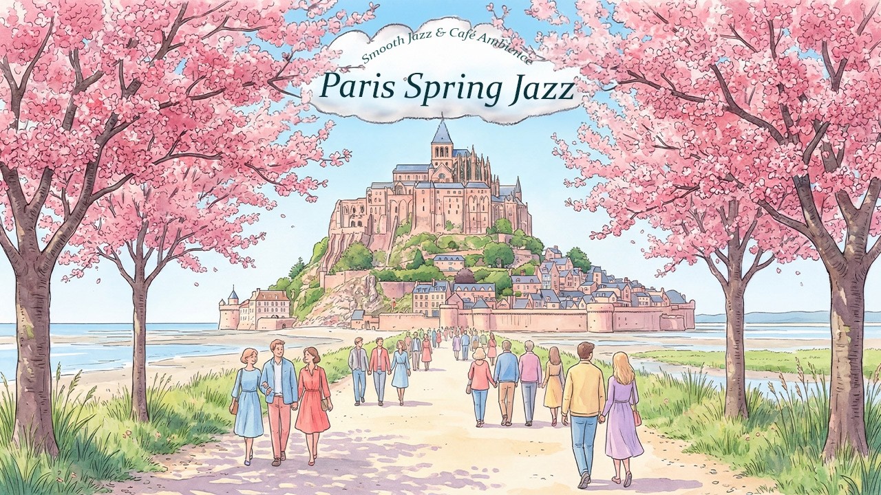 Paris Spring Jazz 🌸 Cozy Spring Café | Relaxing Jazz
