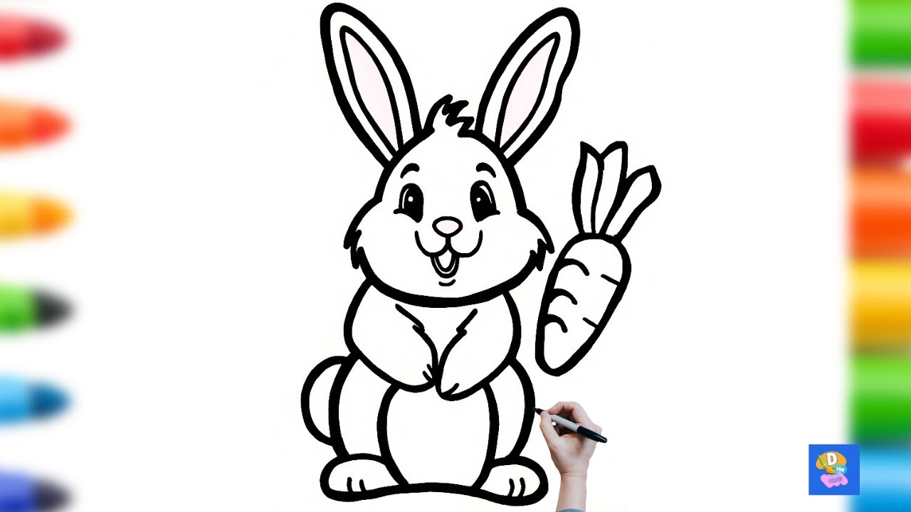 Easy and CUTE Rabbit Drawing for BIGINNERS