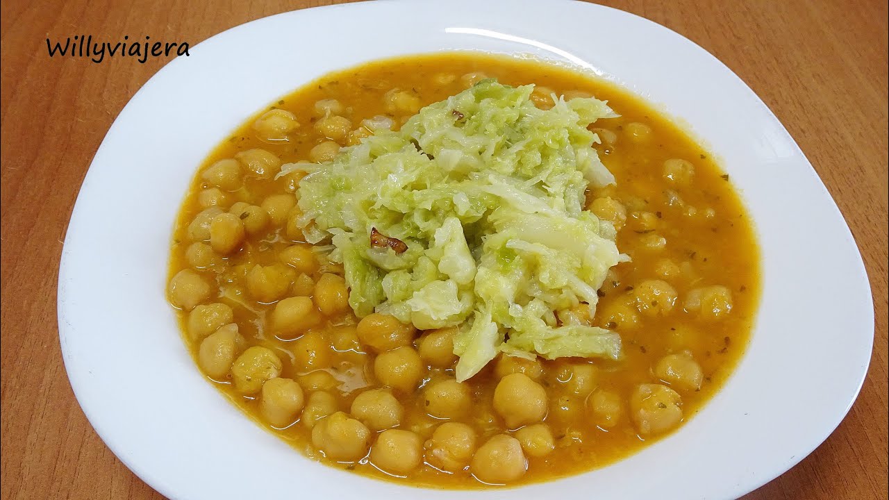 😋😋GARBANZOS CON COL🥬
