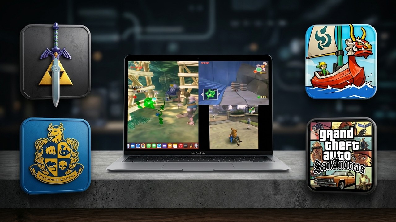 Macbook air m1 emulator test (zelda twilight princess, wind waker, bully, gat san andreas, etc.)