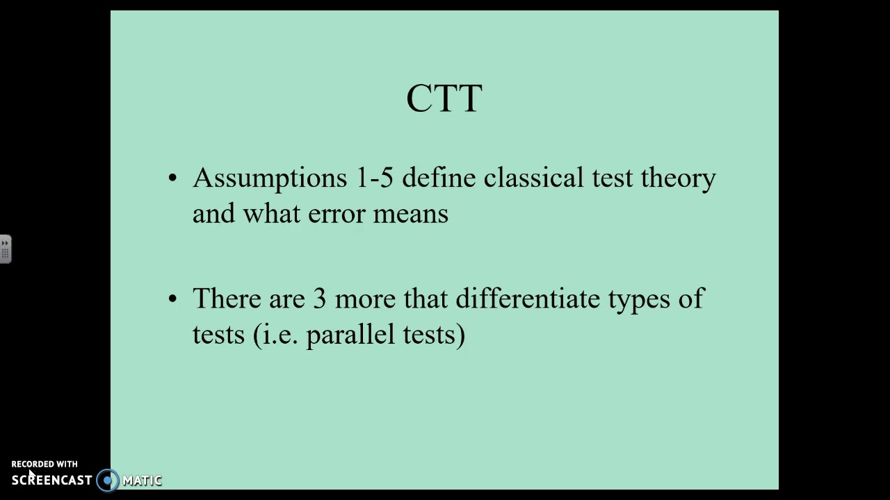 Classical Test Theory