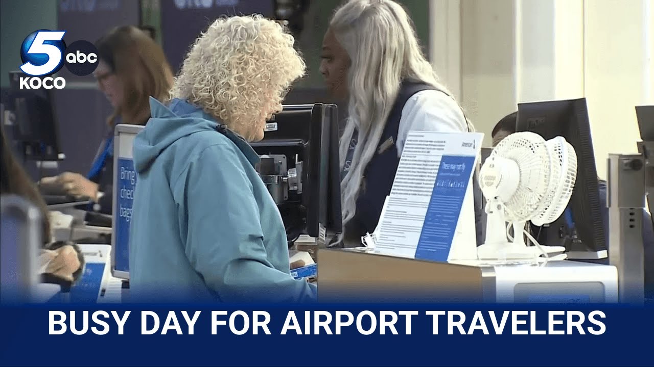 How are lines at OKC Will Rogers International Airport amid busy spring break travel day?