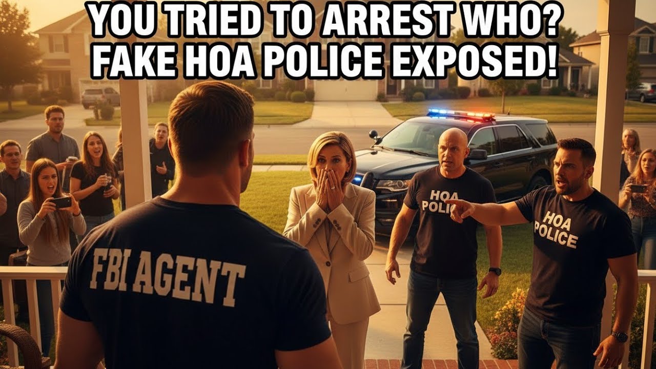 “HOA Police Impersonation Scandal – Karen Tries to Arrest Federal Agent in UK/US Suburb!”