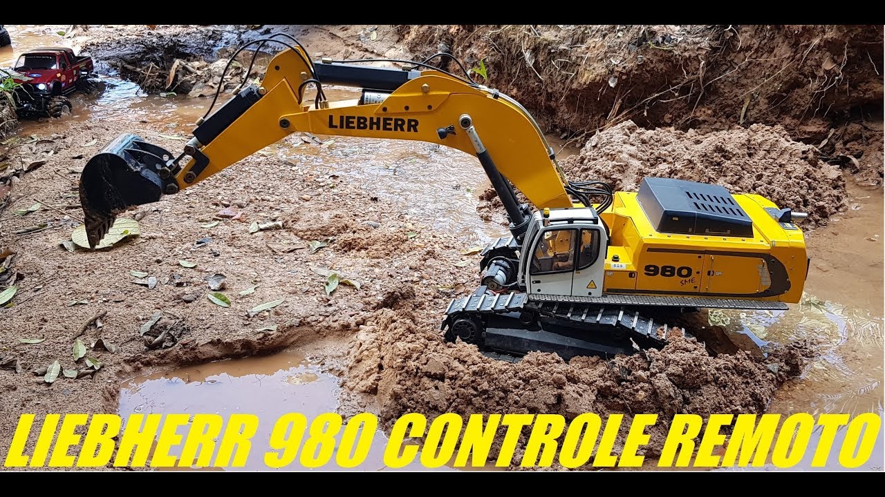 BRUTUS - ESCAVADEIRA LIEBHERR 980 CONTROLE REMOTO FULL METAL 1/14