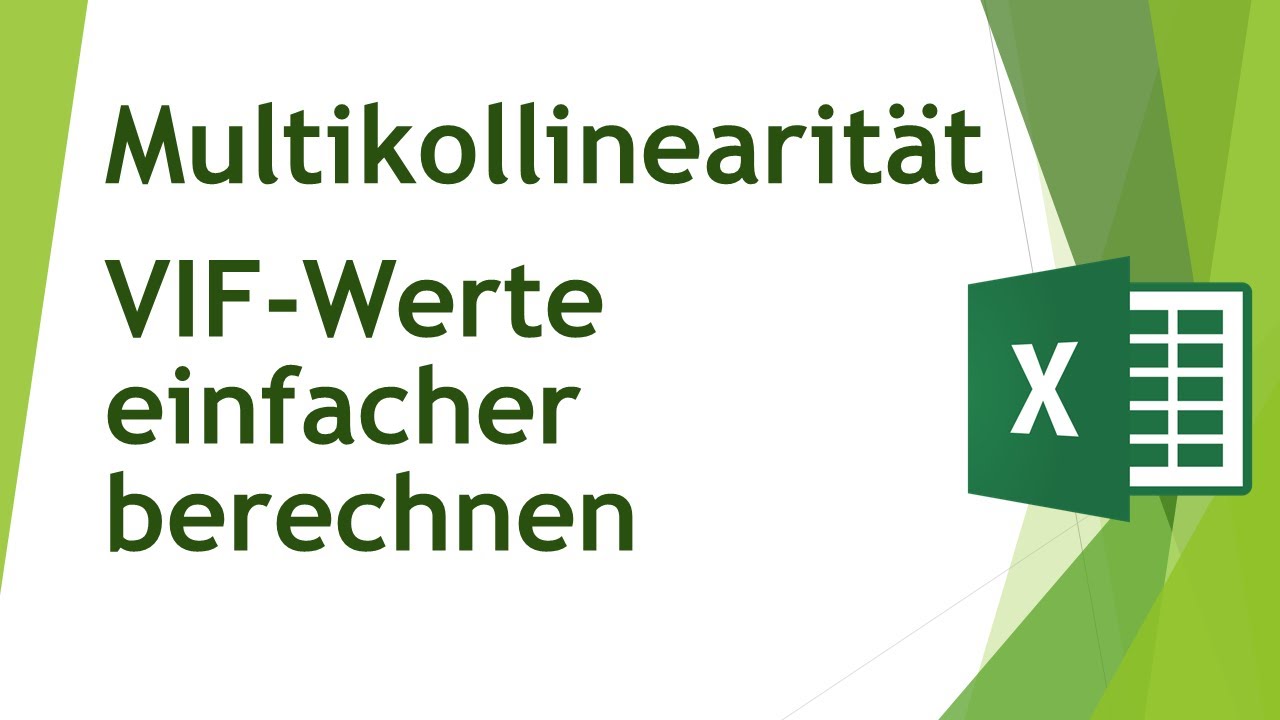 Multikollinearität in Excel erkennen (VIF-Werte) - Daten analysieren in Excel (63)