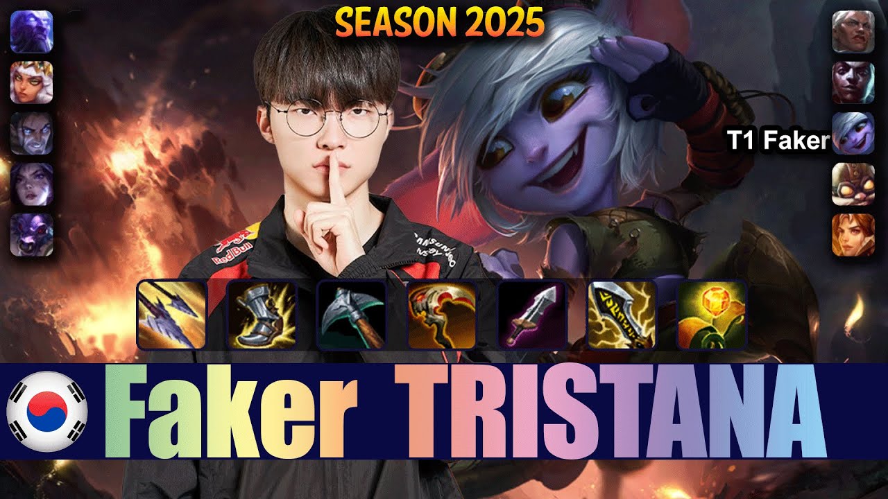 T1 Faker TRISTANA vs SYLAS Mid - Patch 25.18 KR Ranked | lolrec