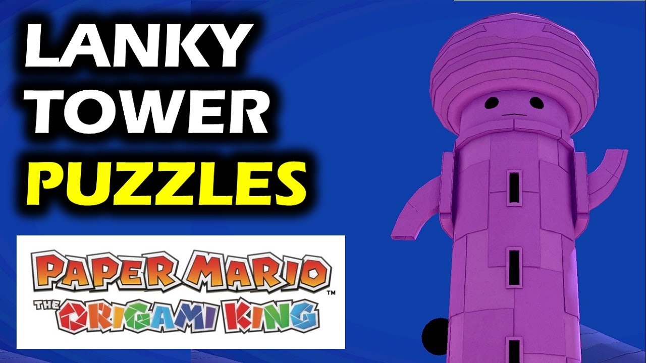 Lanky Tower Puzzle: Jewel Locations | Yellow Streamer | Paper Mario The Origami King Walkthrough