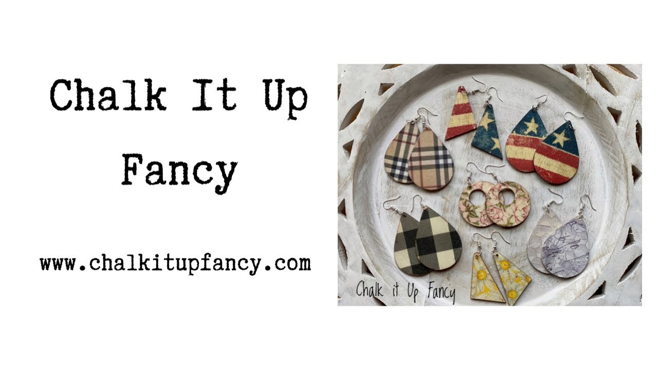 DIY Decoupage Wood Earrings