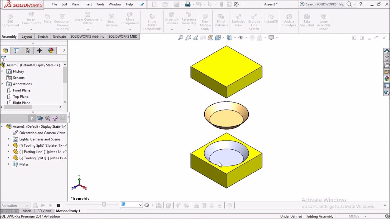Plate DESIGN IN SOLIDWORKS with core and cavity /mold tool / solidworks tutorials #engineering