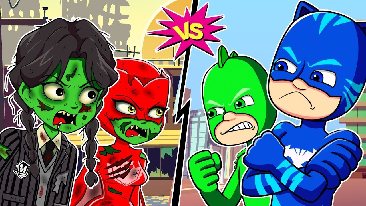 Pj Masks Life : Owlette zombie vs Wednesday | PJ MASKS Ultimate Rescue | Pj Mask Cartoon