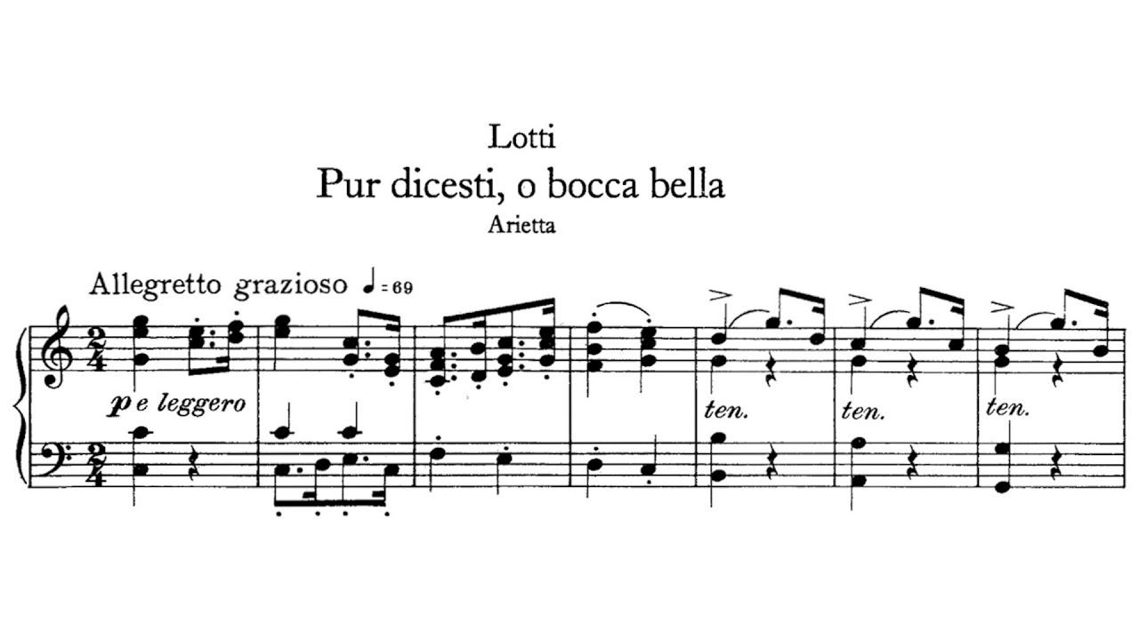 Antonio Lotti - Pur dicesti, o bocca bella