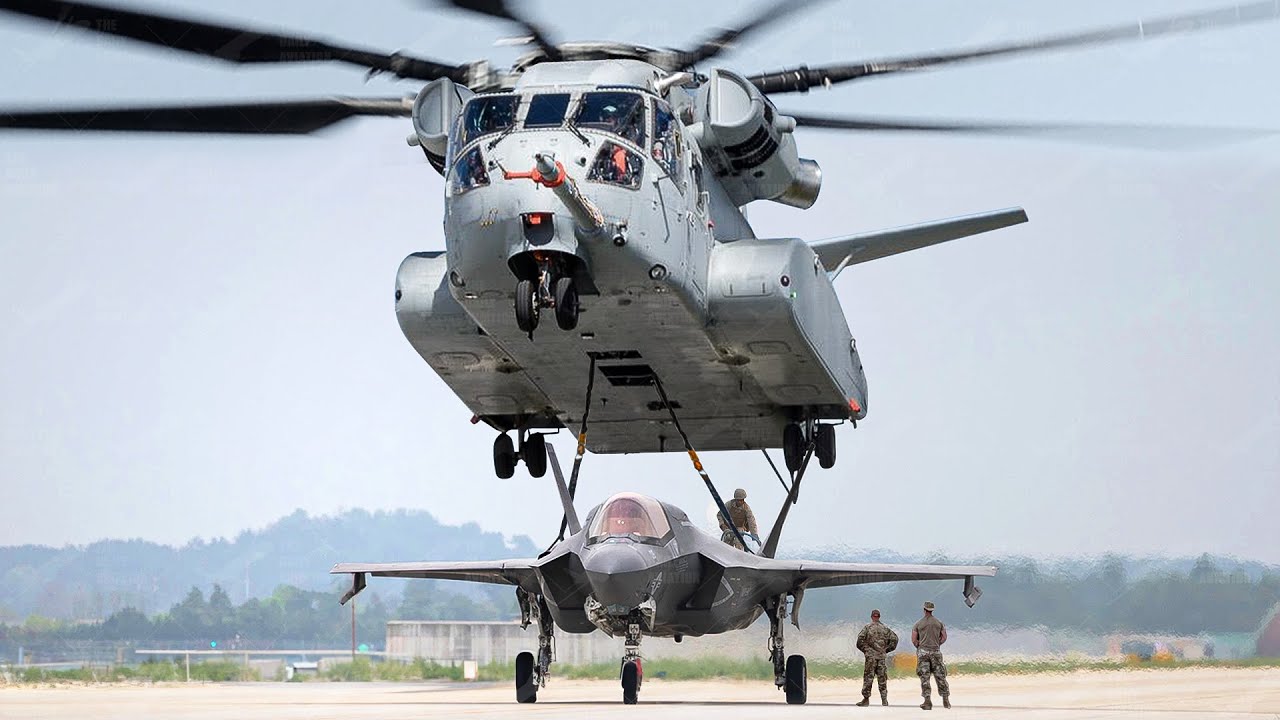 US New Largest Helicopter Sling Loads Entire F-35 Airframe