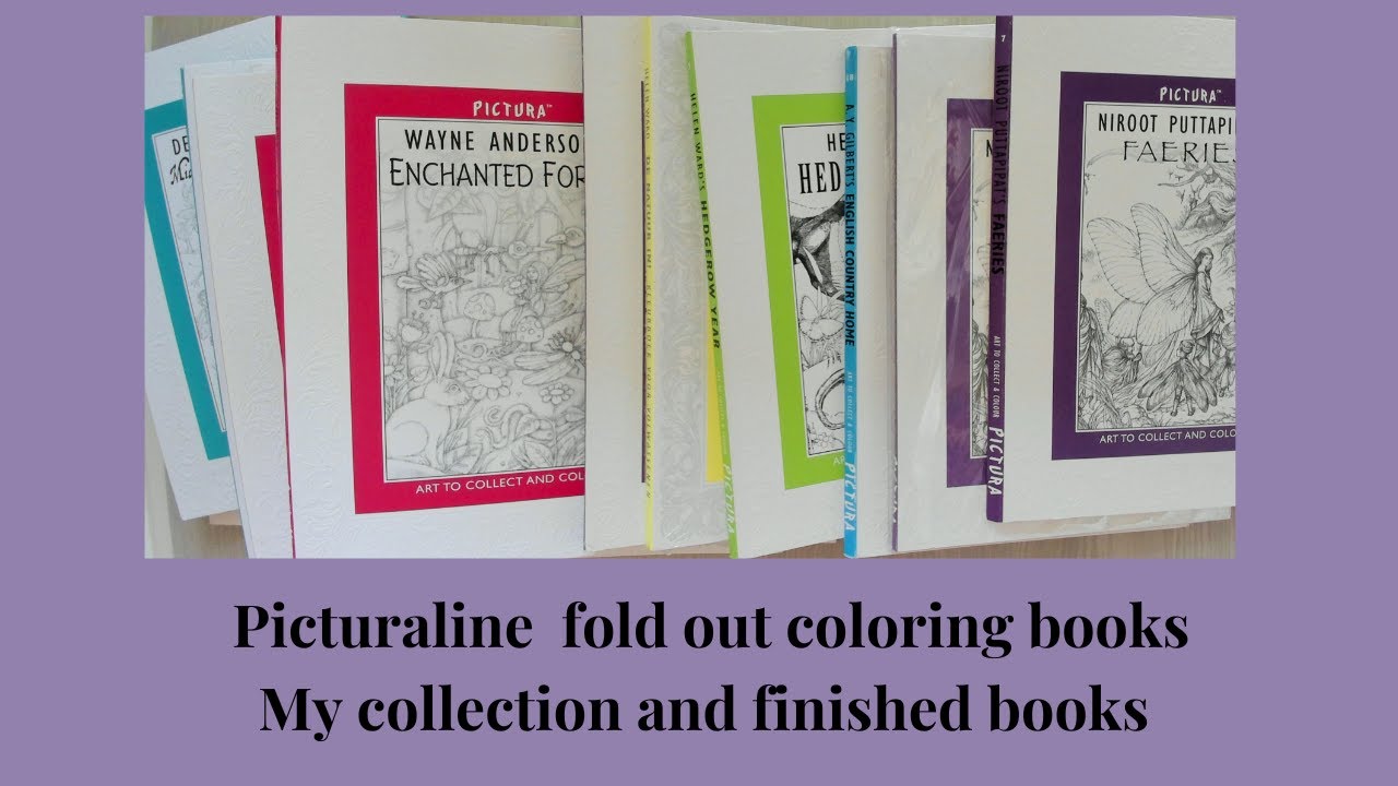 Pictura fold out coloring books, my collection and finished books