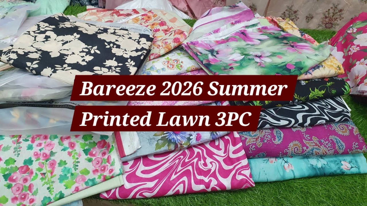 Распродажа летней коллекции Bareeze 2026: платья из ткани с принтом.