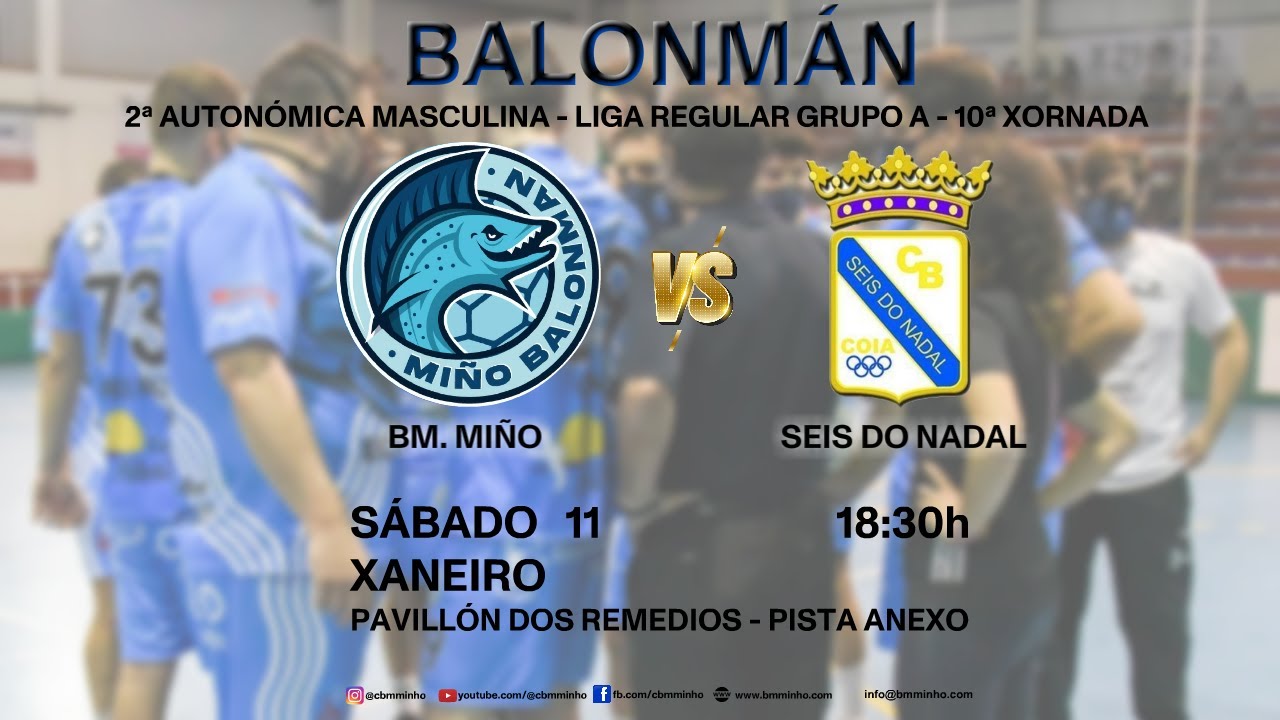 BALONMANO (GALICIA) - 2ª AUT. MASC. - LIGA Gr. A - 10ª JORNADA - BM. MIÑO vs. Seis do Nadal - Coia