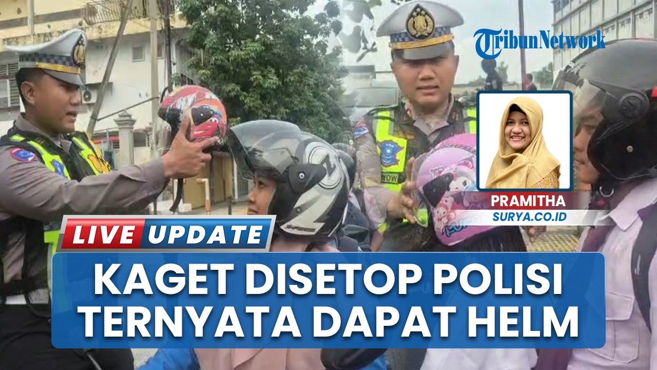 Polisi Bikin Deg-degan Pelajar di Ponorogo, Ternyata Beri Helm dan Cokelat saat Razia: Edukasi