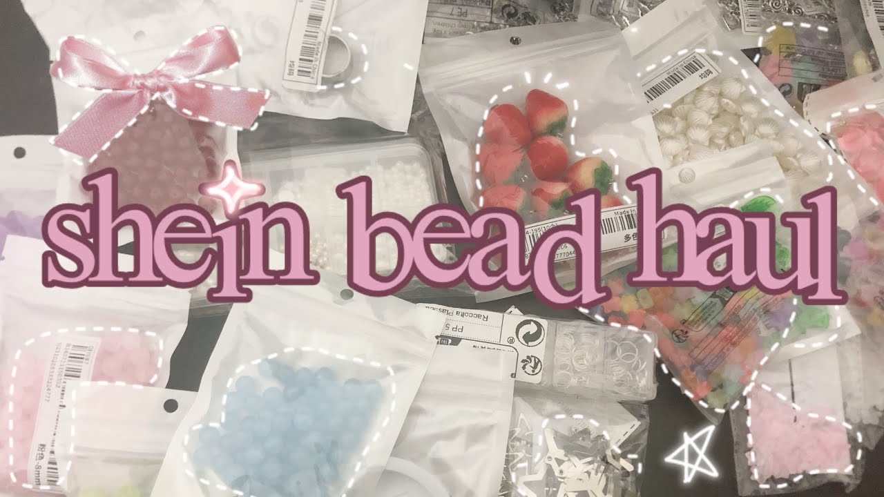 Shein bead Haul 🍓||ps. organizing beads ASMR✨