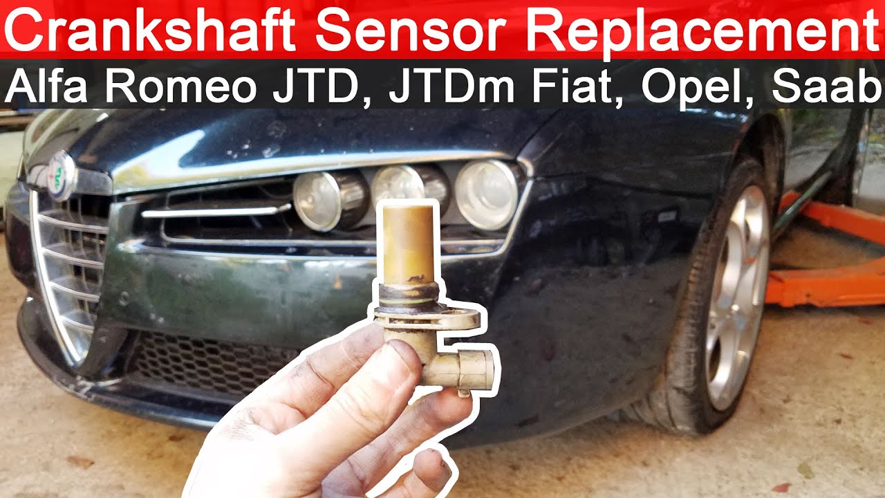 Crankshaft Sensor Removal Alfa 159, GT, 147, 156, 166, Brera, Fiat, Opel, 1.9, 2.0, 2.4, JTD, JTDm