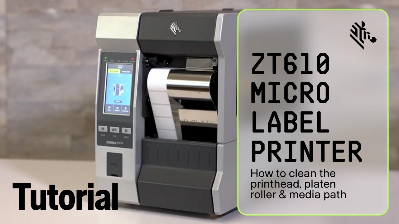 How to Clean the Printhead, Platen Roller & Media Path in a ZT610 Micro-Label Printer | Zebra