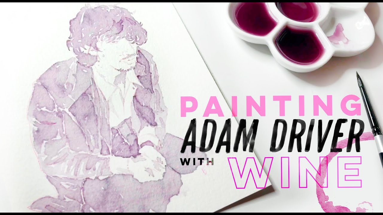Painting Adam Driver with wine! 🍷🎨