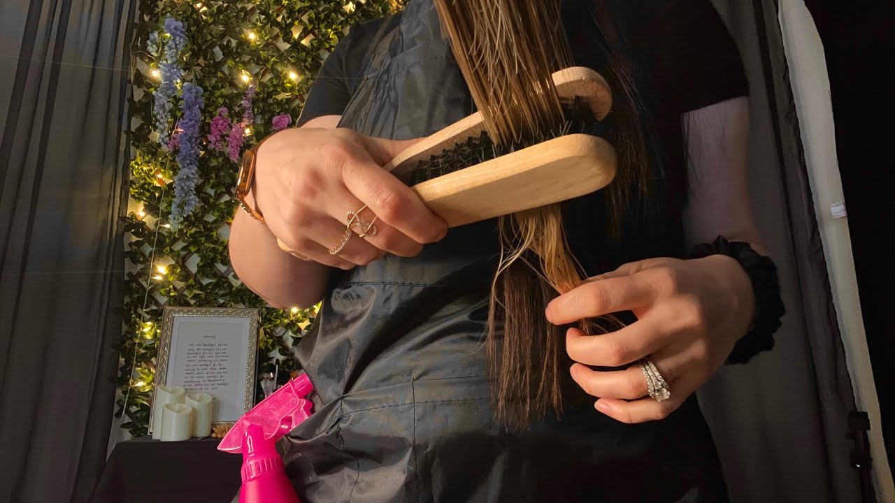 ASMR Heatless Straightening Your Hair (real hair sounds)