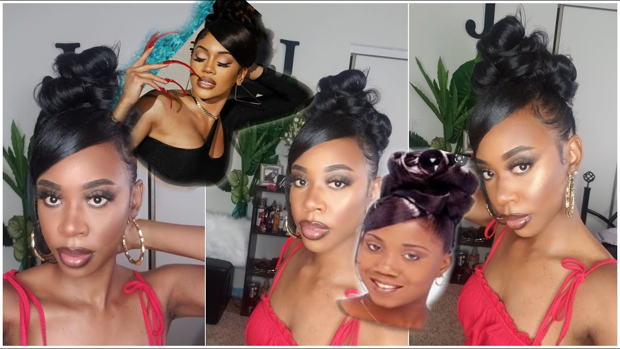 RECREATING THIS BOMB 90S UPDO HAIRSTYLE