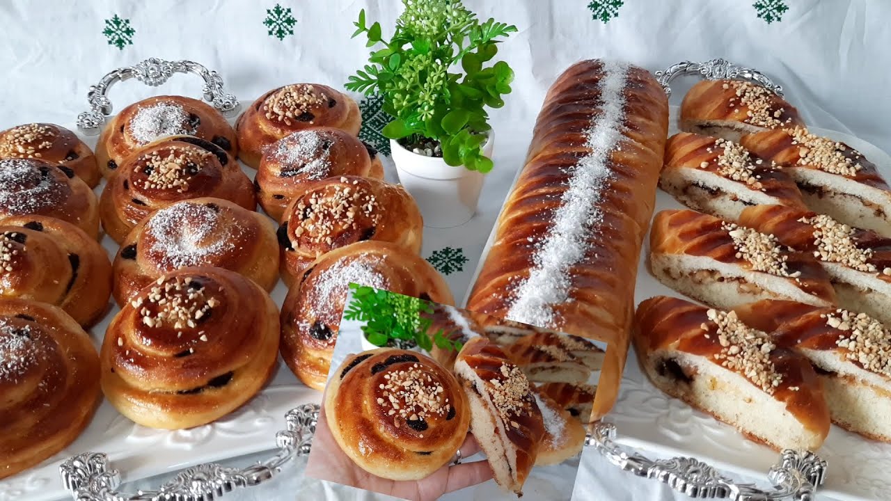 البريوش للي عمرو باقي يخطاك بدون بيض أو زبدة وبلا دليك خفيف بزاف ورطب بشكلين مختلفين/فطائر حلوة