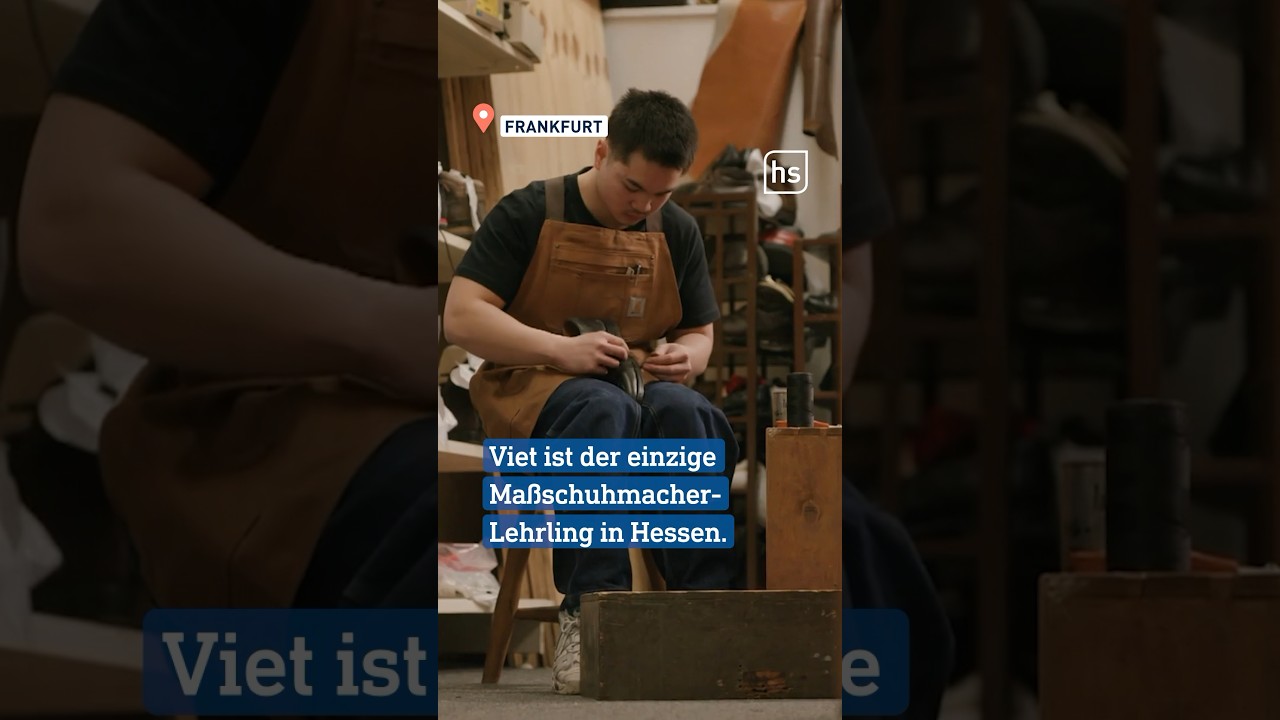 Der einzige Maßschuhmacher-Lehrling Hessens. #hessen #frankfurt #ausbildung