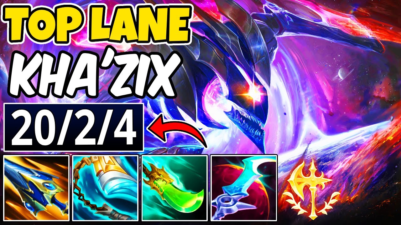 BRUISER KHA'ZIX TOP LANE with CONQUEROR - HARD CARRY INSANE DAMAGE (This Build Is BROKEN!)