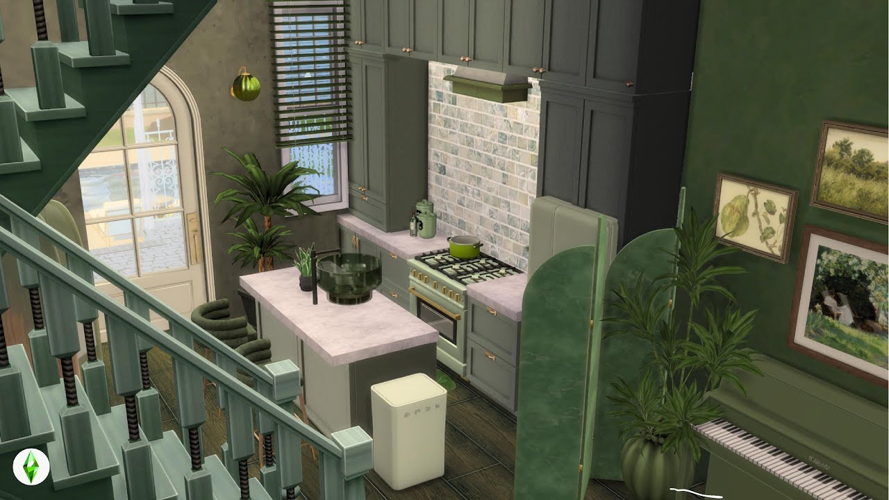 GREEN RAINBOW TOWNHOUSE 🌈🏘️💚 | Part 4 | The Sims 4