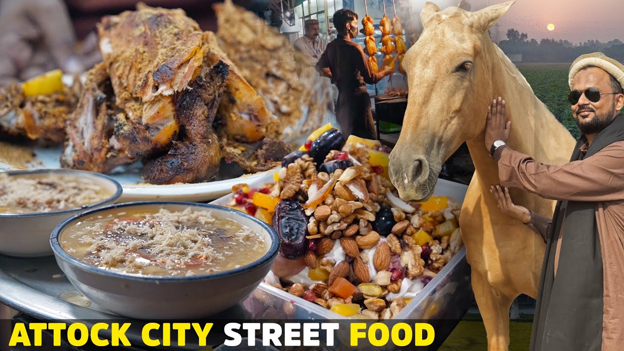 Street Food of Attock, Expensive Horses at Madrota Village | Sajji, Fruit Chat ft 