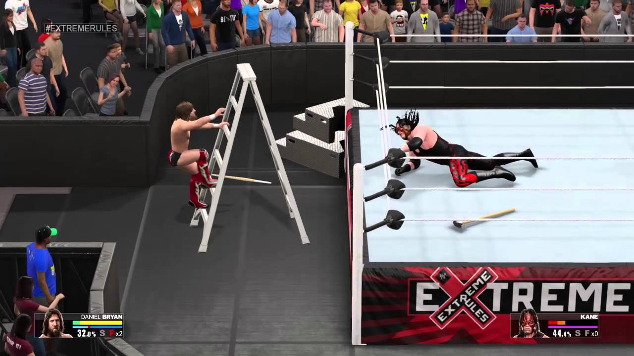 WWE 2K15. Daniel Bryan vs Kane. Extreme Rules. Extreme Rules 2014. WWE World Heavyweight Champion.