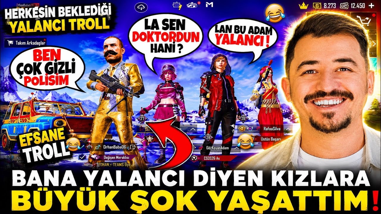 BANA YALANCI DİYEN KIZLARA BÜYÜK ŞOK YAŞATTIM - Pubg Mobile TROLL