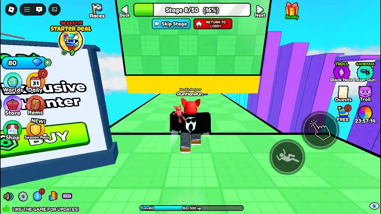 OBBY BUT YOU'RE A PARKOUR MASTER STAGE 1-20 WALKTHROUGH (WITH DEATHS)