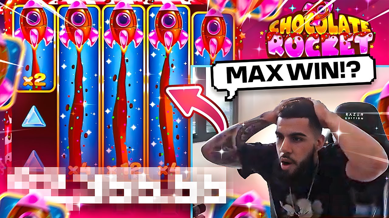 We got the MAX WIN on CHOCOLATE ROCKET from Hacksaw!