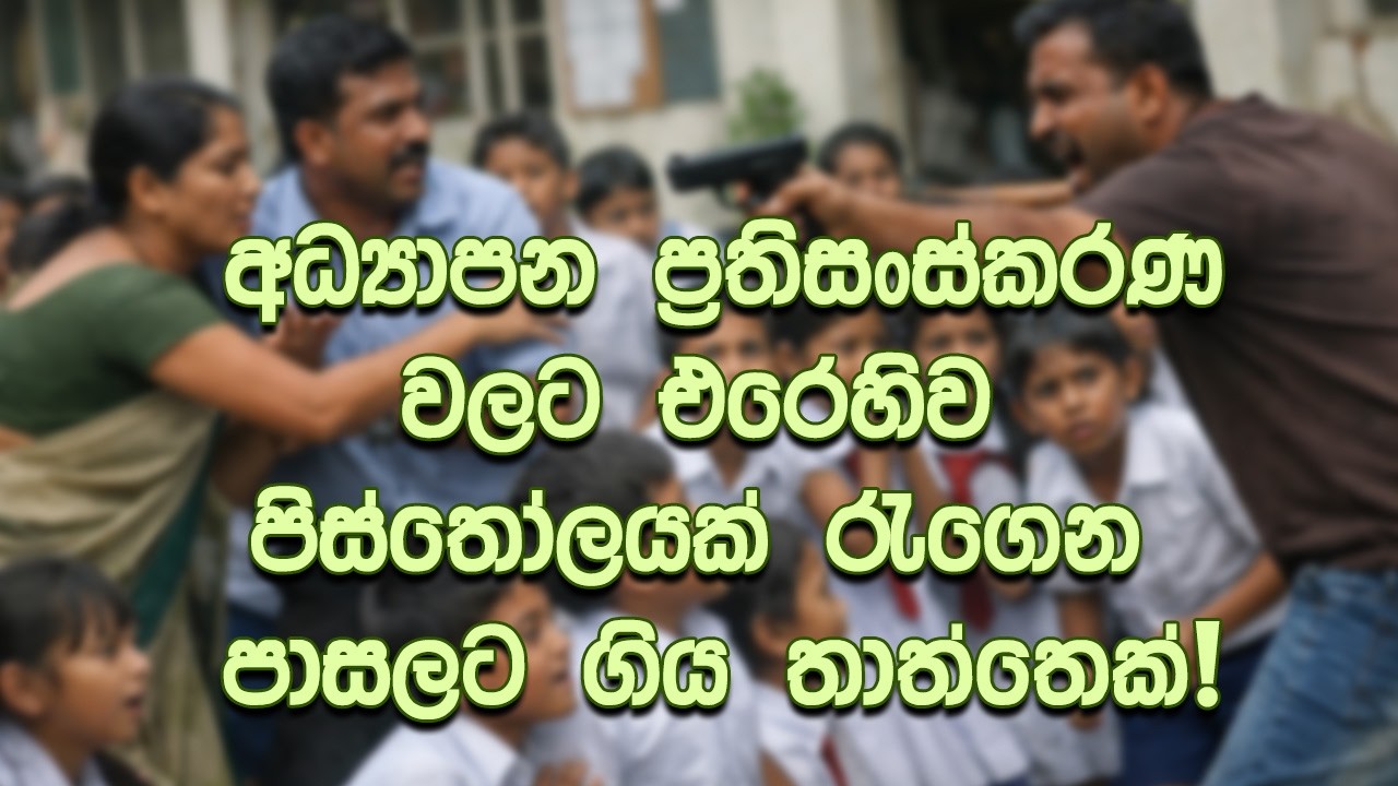 අධ්‍යාපන ප්‍රතිසංස්කරණ වලට එරෙහිව  පිස්තෝලයක් රැගෙන පාසලට ගිය තාත්තෙක්!