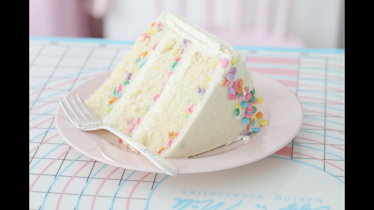 CONFETTI VANILLA CREAM CAKE, HOW TO DO VIDEO