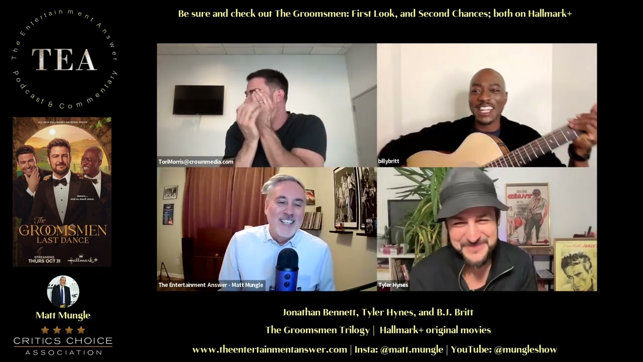 Jonathan Bennett, Tyler Hynes, and B.J. Britt The Groomsmen Hallmark