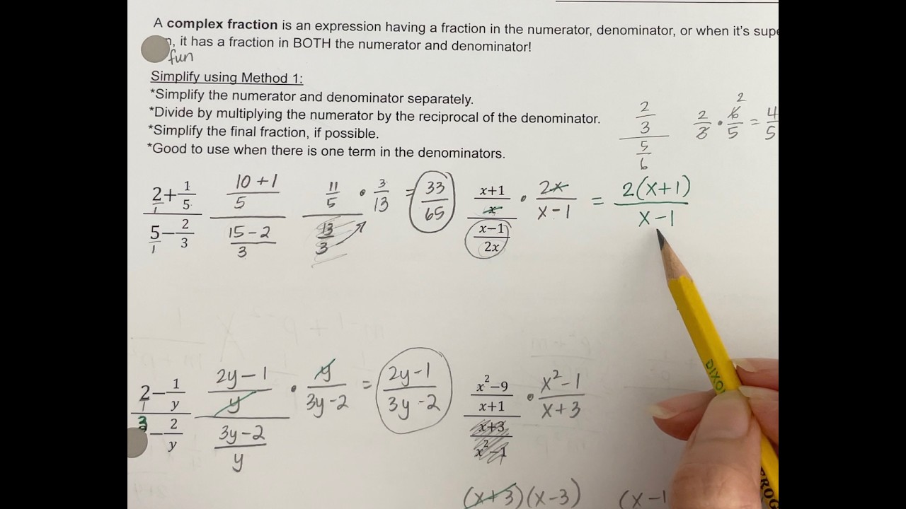 Lial 8.3 Complex Fractions